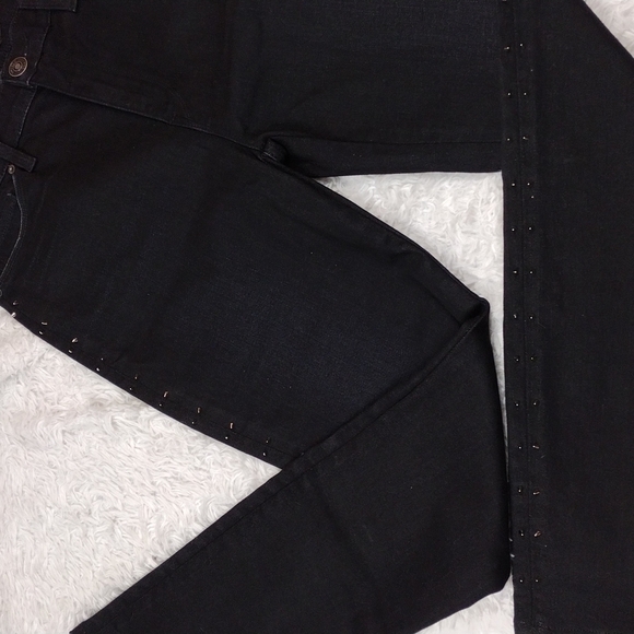 Hudson Los Angeles Barbara Super Skinny High Rise Black Five Pocket Color Jean - Picture 14 of 15